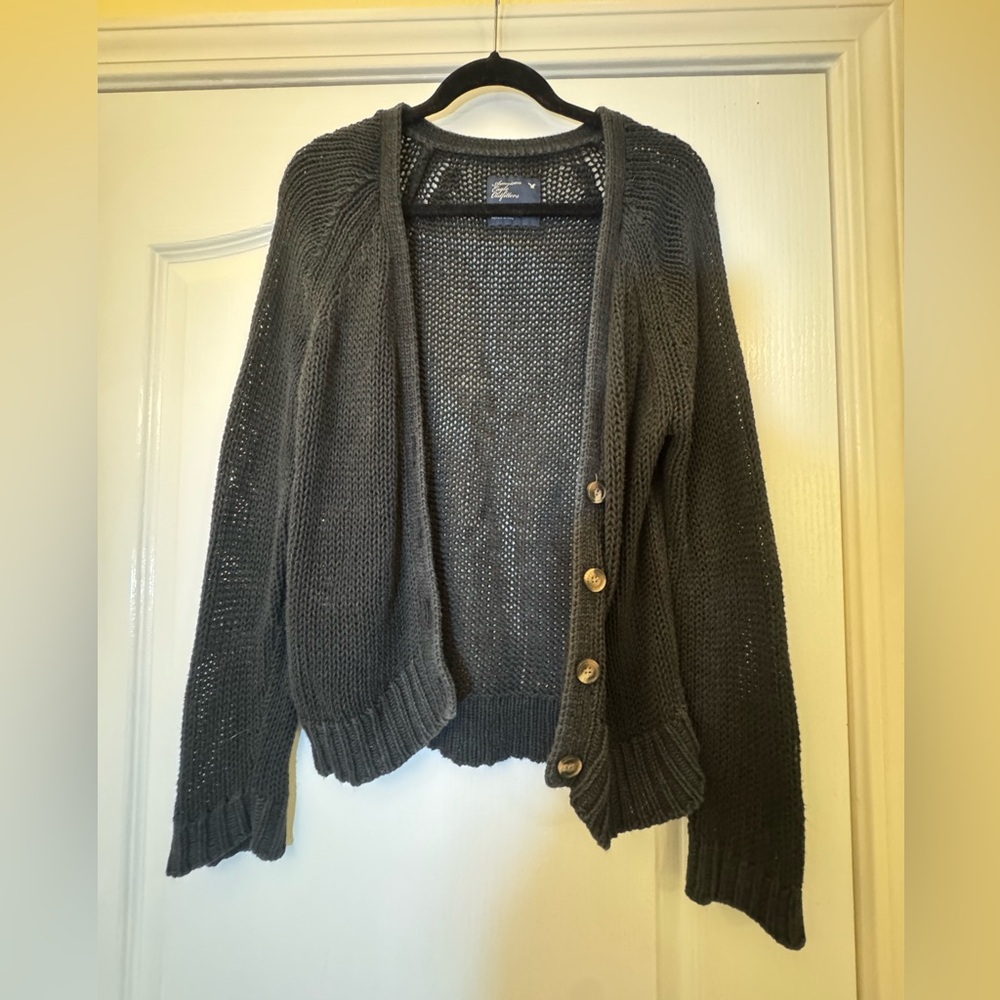 American Eagle Outfitters Charcoal Cardigan